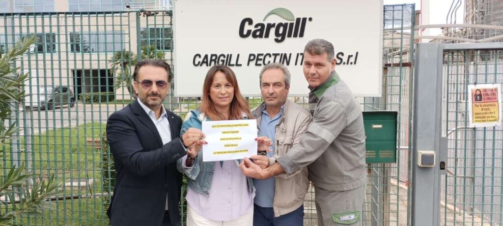 CARGILL PECTIN ITALY – I lavoratori in piazza: “Non vogliamo sparire nel silenzio”