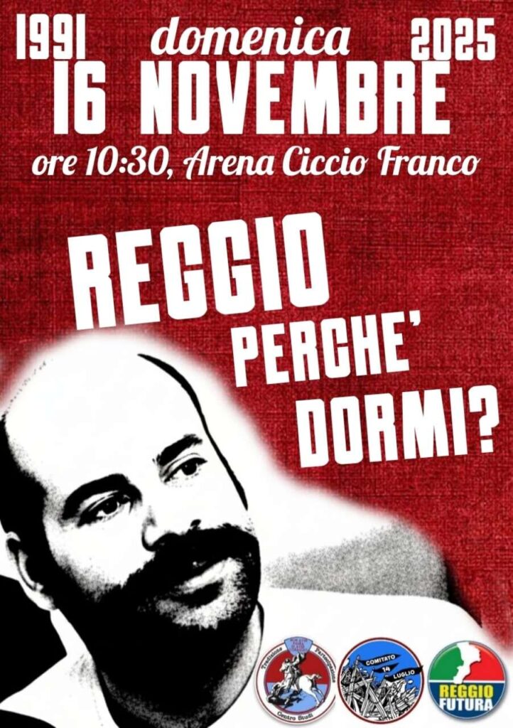 CICCIO FRANCO – Domani Reggio Calabria lo ricorda nel 34° anniversario della scomparsa