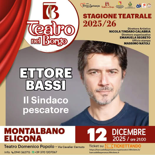 MONTALBANO ELICONA – al Teatro arriva “Il Sindaco Pescatore”