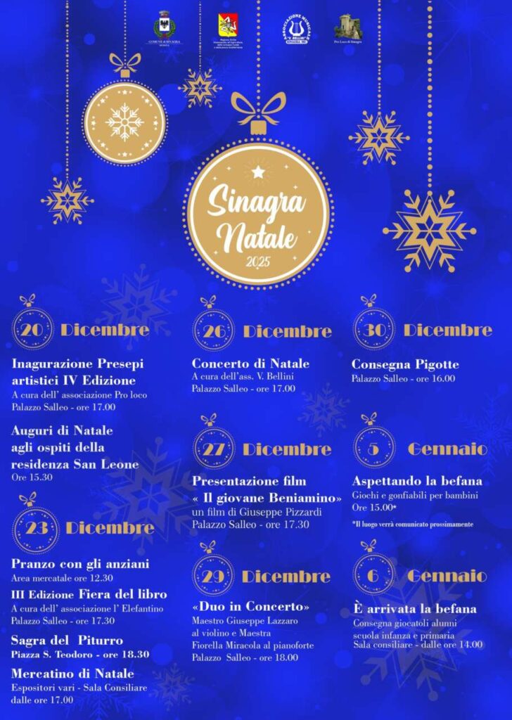 SINAGRA – Si accende di magia con “Natale 2025”