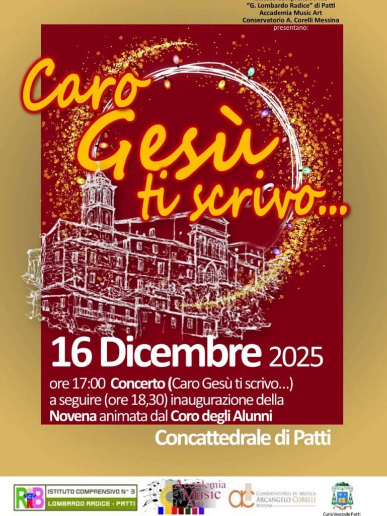 PATTI – “Caro Gesù ti scrivo”… la magia del Natale con le voci dei bambini: musica, poesia ed emozioni in Concattedrale