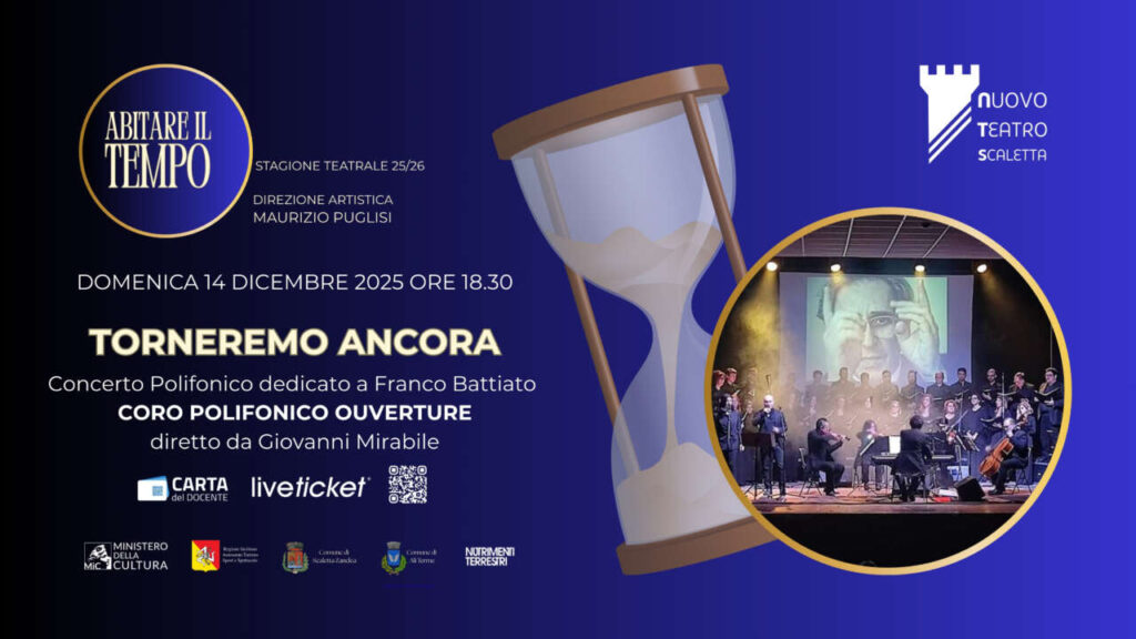 OMAGGIO A BATTIATO – Concerto del Coro Polifonico Ouverture domenica 14 dicembre al Nuovo Teatro Scaletta