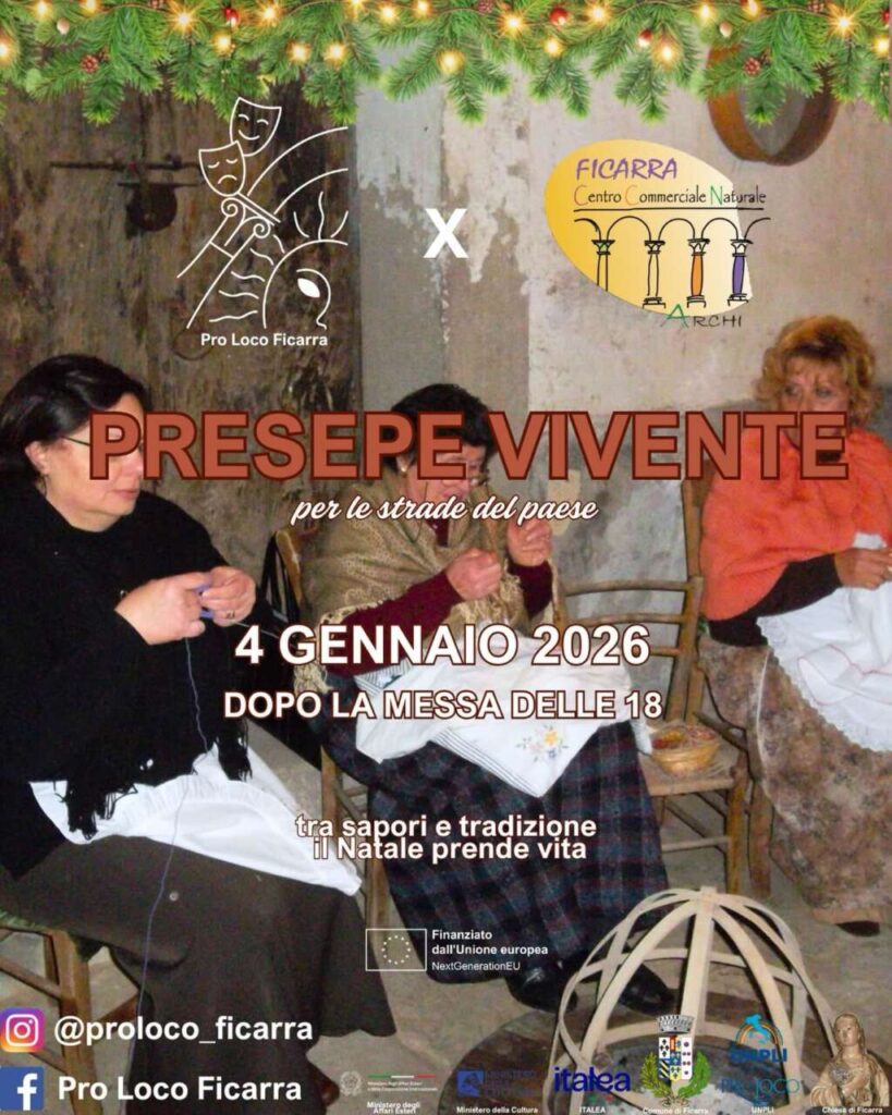FICARRA – Domani un Presepe Vivente che sa anche di solidarietà