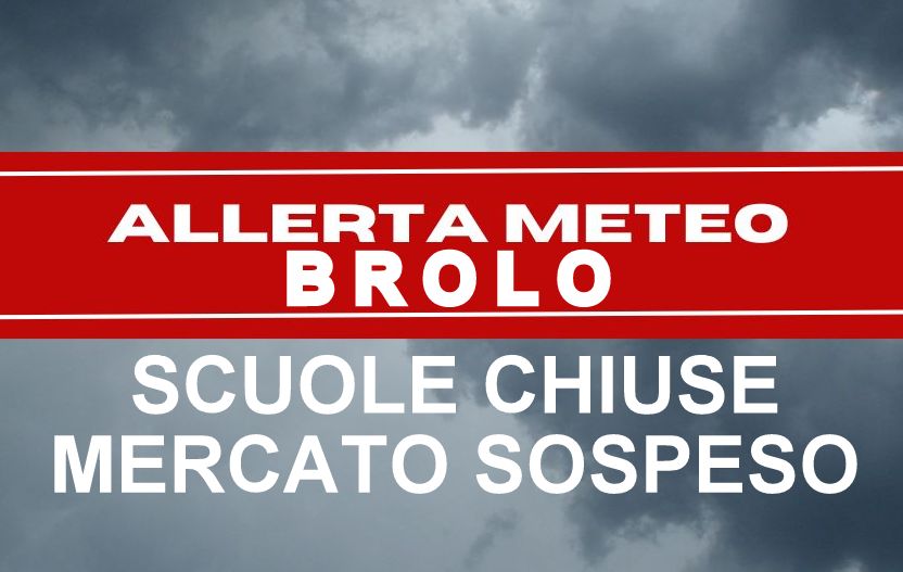 BROLO – Allerta Meteo. Domami mercato sospeso e scuole chiuse