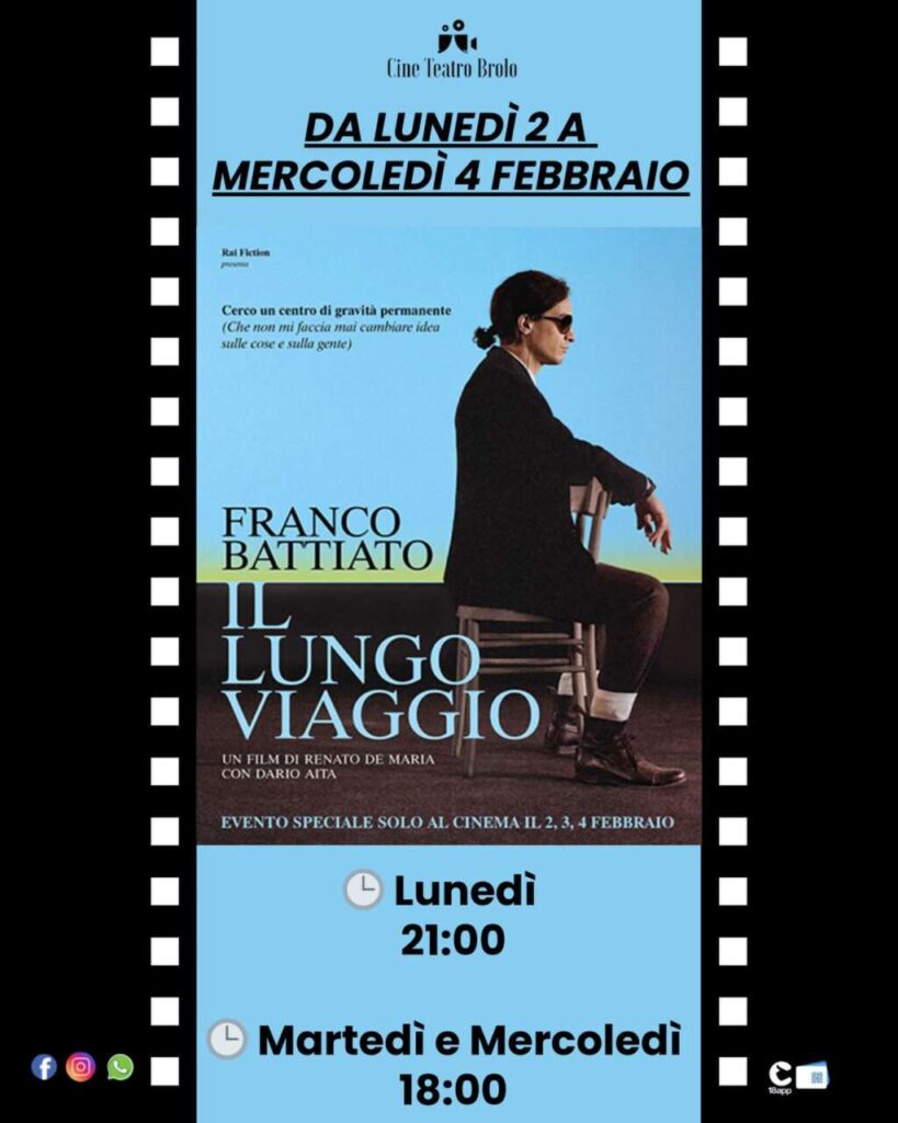 AL CINEMA DI BROLO – Franco Battiato, il lungo viaggio di un’anima inquieta