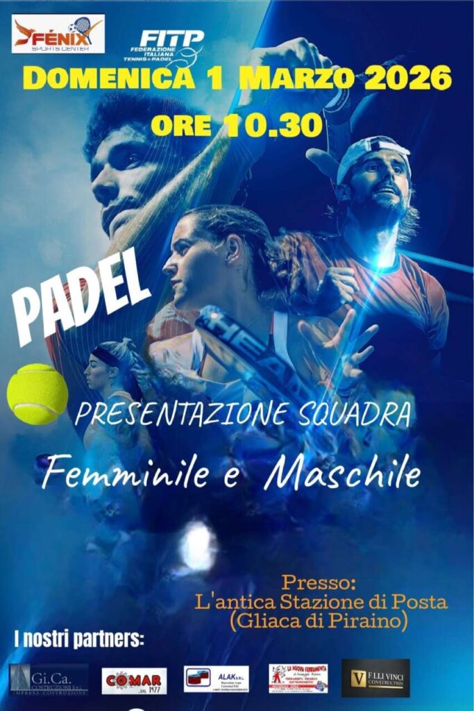 FENIX SPORT CENTER – Presenta le squadre 2026: appuntamento il 1° marzo all’Antica Stazione di Posta