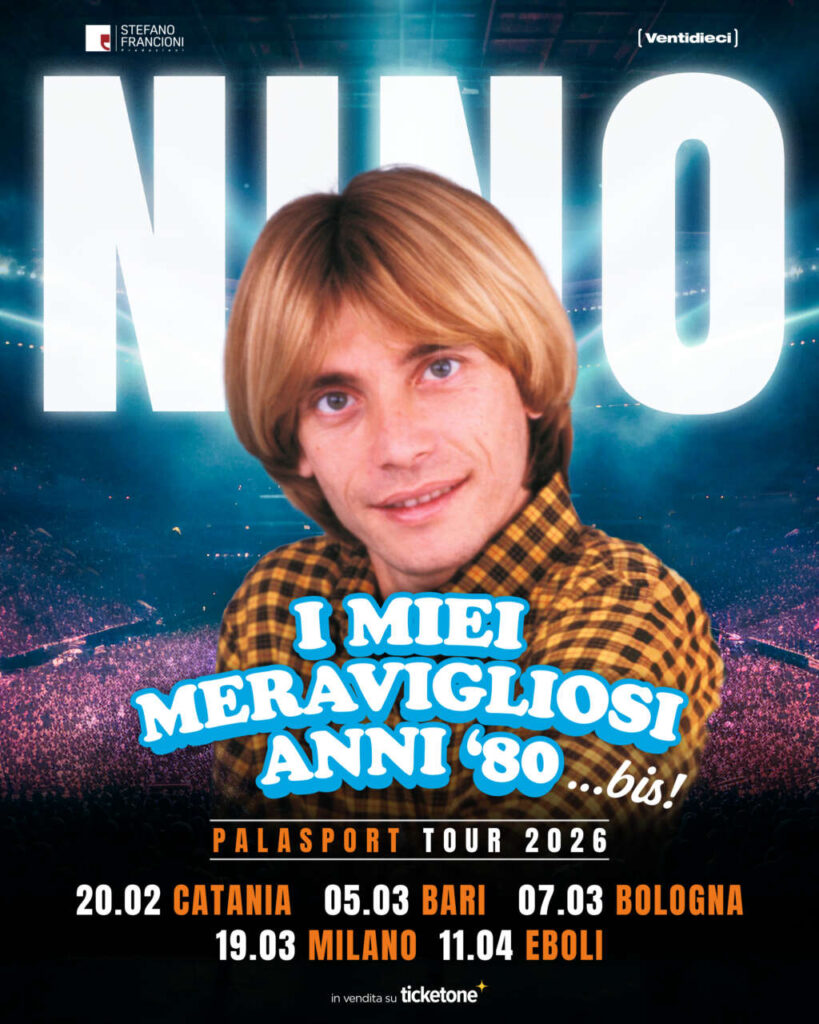 NINO D’ANGELO – Parte da Catania venerdì 20 febbraio “I Meravigliosi anni ’80…bis