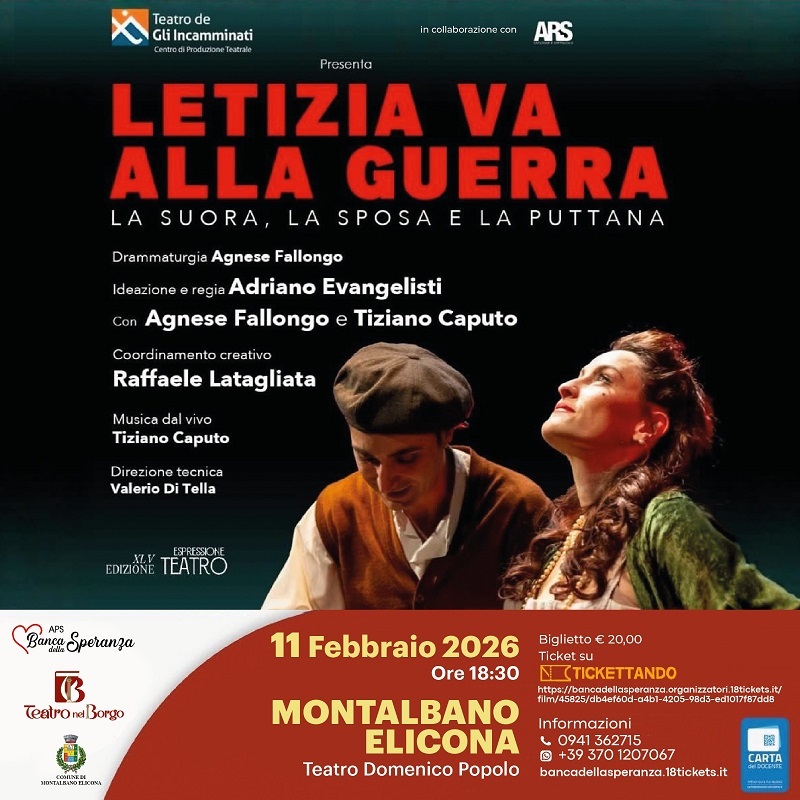 TEATRO A MONTALBANO E. – “Letizia va alla guerra”