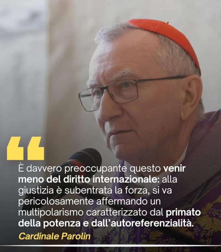 GUERRA PREVENTIVA – Quando questa rischia di incendiare il pianeta. Il pensiero del Cardinale Parolin
