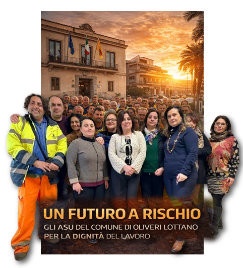 OLIVERI – Una foto, quella dei lavoratori Asu del comune che diventa copertina