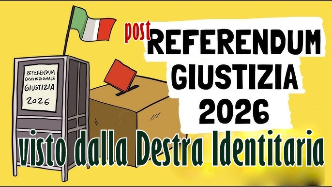 REFERENDUM GIUSTIZIA – Analisi dalla “Destra Identitaria”: “Non è un voto, è uno scontro di potere”
