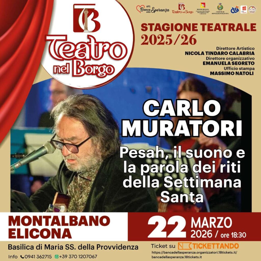 TEATRO – Doppio appuntamento per “Il Teatro nel Borgo” a Montalbano Elicona: domenica 22 Carlo Muratori e lunedì 23 Ornella Muti