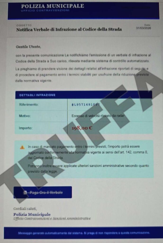 LA TRUFFA CORRE SU INTERNET – False multe via email, attenzione alla “Polizia Municipale” fantasma