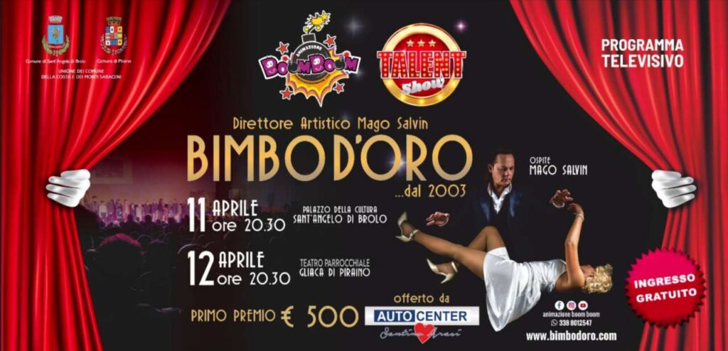 BIMBO D’ORO 2026 – A Piraino e Sant’angelo di Brolo due serate all’insegna della magia