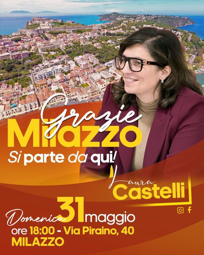 LAURA CASTELLI – Riparte da Milazzo: “Oltre il 15% ha scelto il nostro progetto”