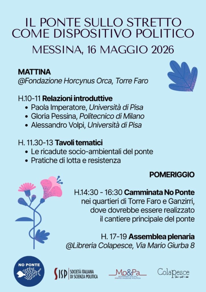 ASSEMBLEA NO PONTE – Tre giorni di studio e mobilitazione sul ponte sullo Stretto tra ricerca accademica e attivismo