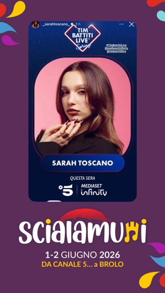 SARAH TOSCANO – Da Canale 5 alle spiagge siciliane: Sarah Toscano stella d’eccezione al Festival “Scialamuni” di Brolo il prossimo 2 giugno