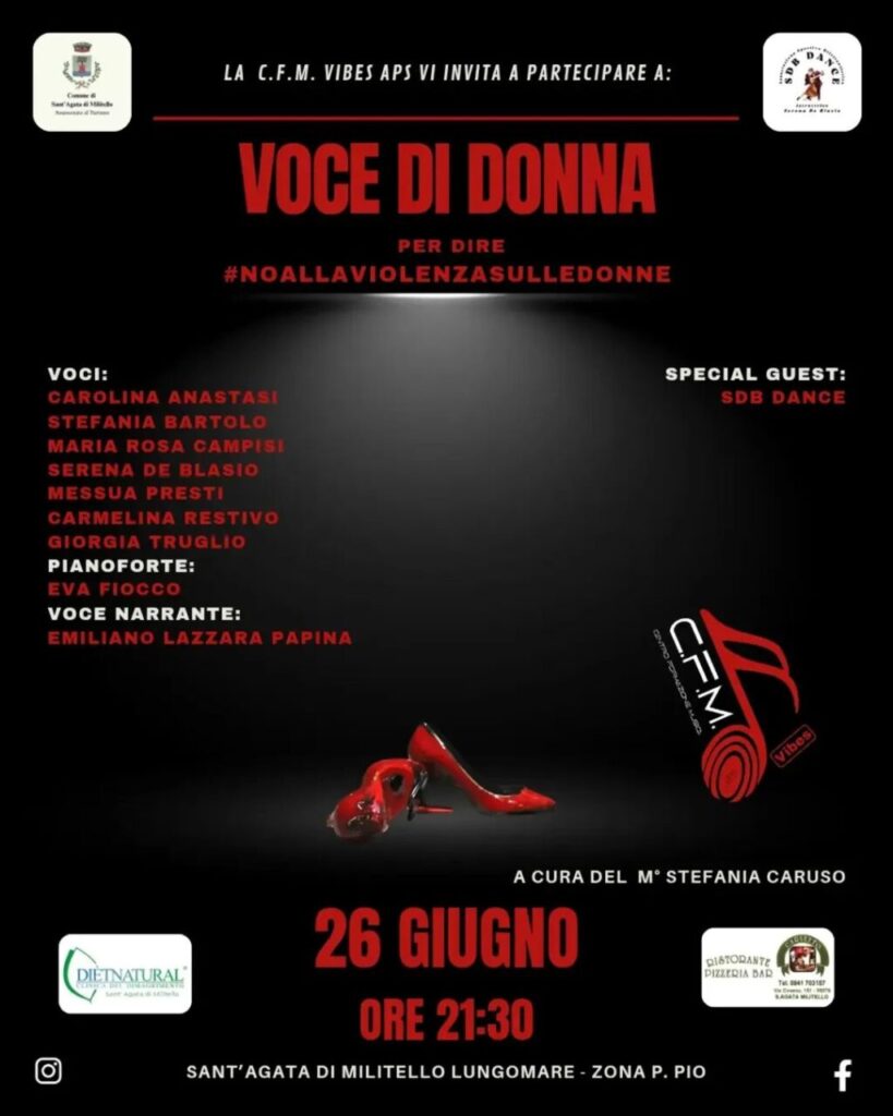 SANT’AGATA MILITELLO – A “Voce di Donna” la musica dice no alla violenza di genere