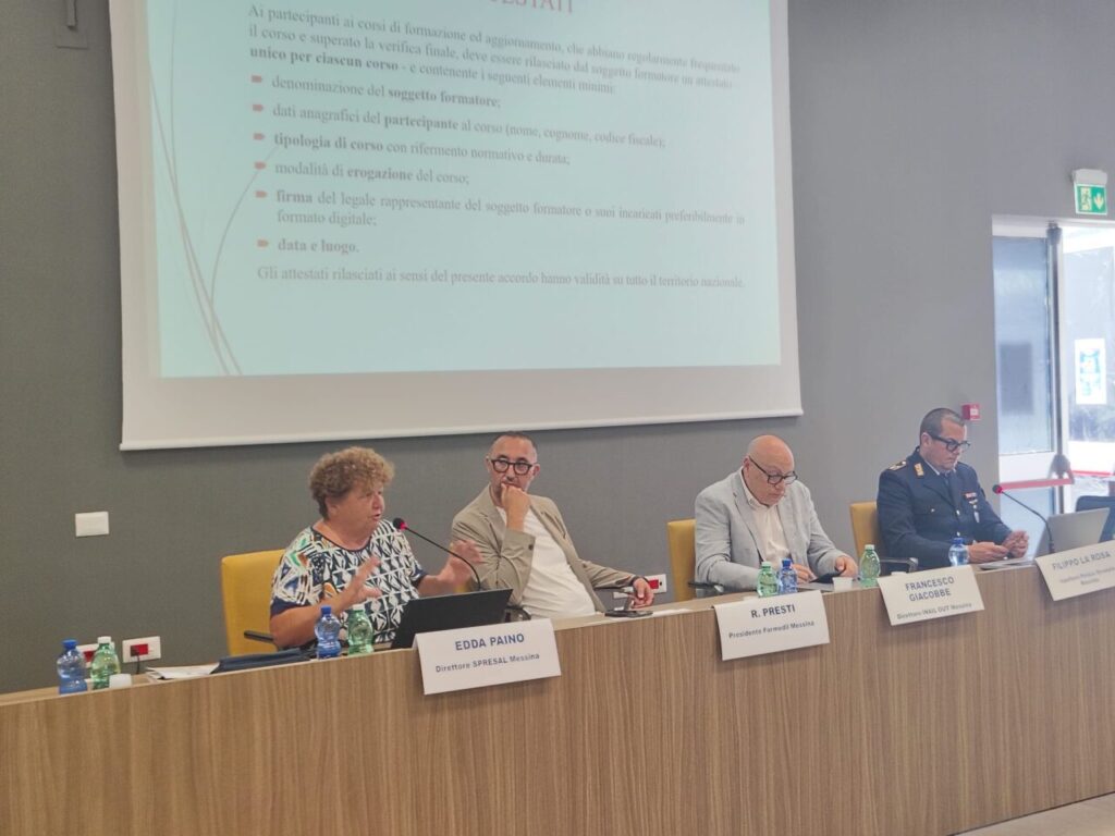COSTRUIAMO LA SICUREZZA – Al Formedil Messina istituzioni, imprese, lavoratori, organismi di vigilanza, università, ordini professionali a confronto