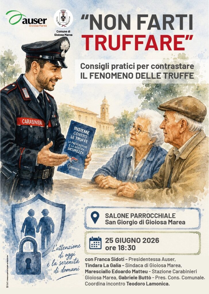 NON FARTI TRUFFARE – A San Giorgio di Gioiosa Marea: Consigli pratici per contrastare il fenomeno delle truffe