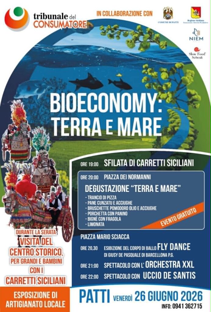 BIOECONOMY: TERRA E MARE – Patti celebra la Sicilia tra sapori, tradizioni e spettacolo