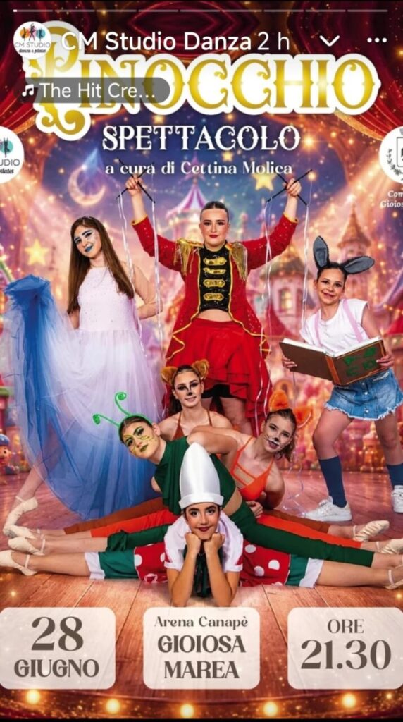 LA MAGIA DI PINOCCHIO – a Gioiosa Marea va in scena il saggio finale della CM Studio Danza