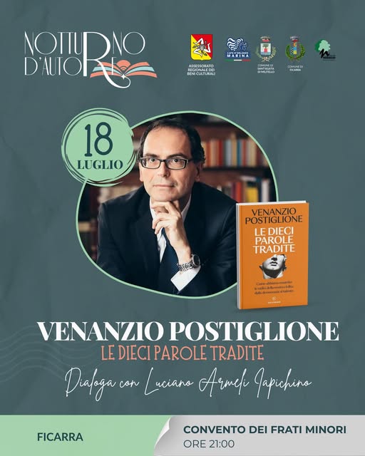 NOTTURNO D’AUTORE 2026 – Dopo Borgonovo questa sera Postiglione, a Ficarra, e domani a Capo d’Orlando arriva Giovanni Grasso
