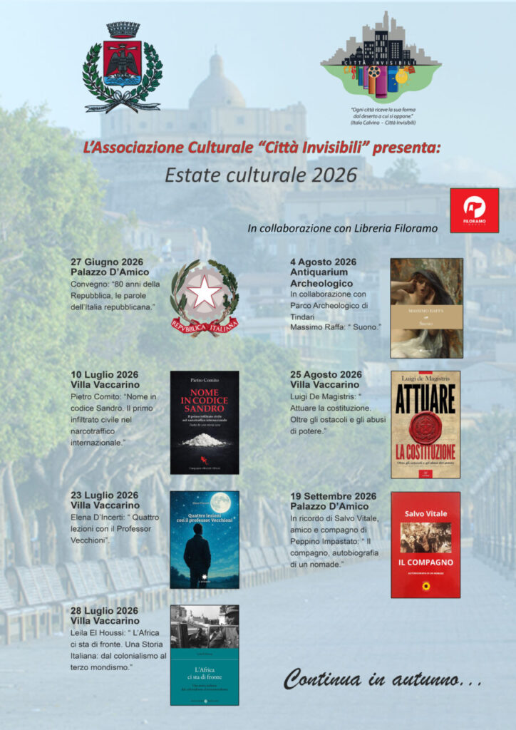 MILAZZO – Continua la rassegna culturale estiva dell’Associazione Città Invisibili