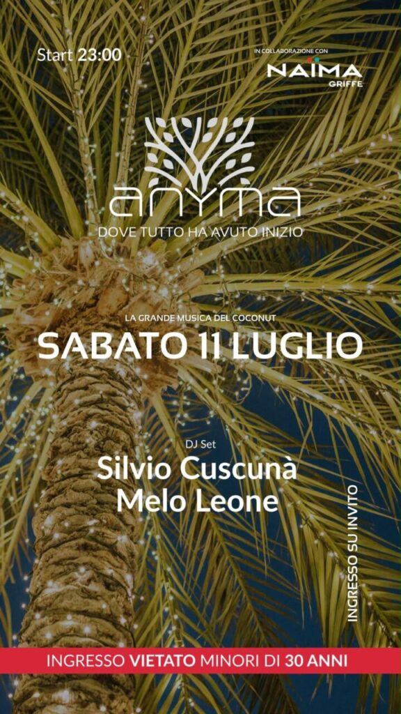“ANYMA” – Al Coconut uno spazio dedicato alle emozioni e alla grande musica
