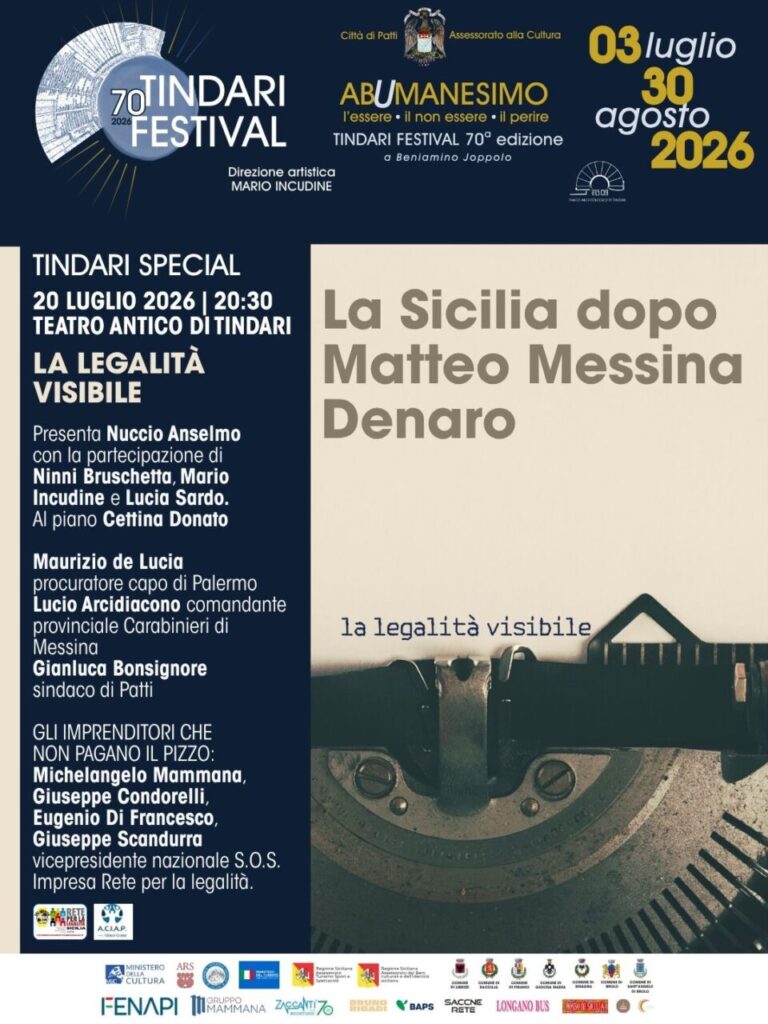 TINDARI FESTIVAL – Il 20 luglio riflettori su “La legalità visibile