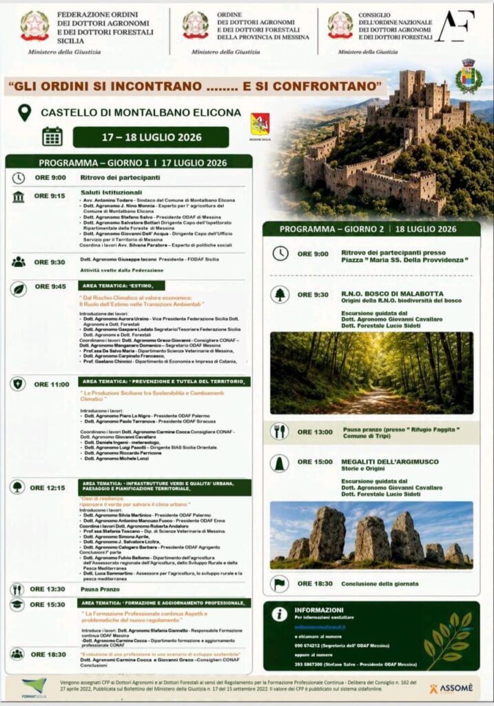 MOLTALBANO ELICONA – A confronto degli Ordini dei Dottori Agronomi e dei Dottori Forestali della Sicilia