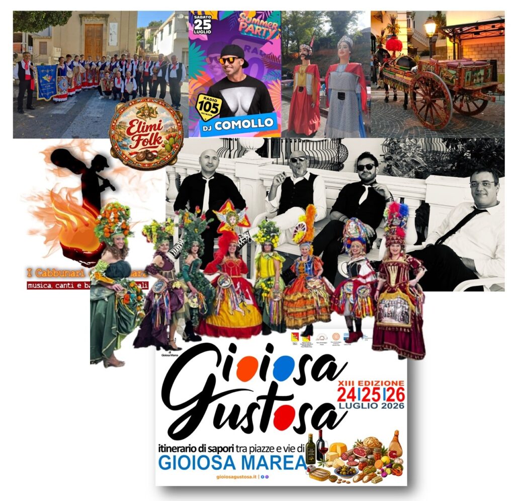 GIOIOSA GUSTOSA 2026 – Dal 24 al 26 luglio 2026 torna la straordinaria manifestazione enogastronomica