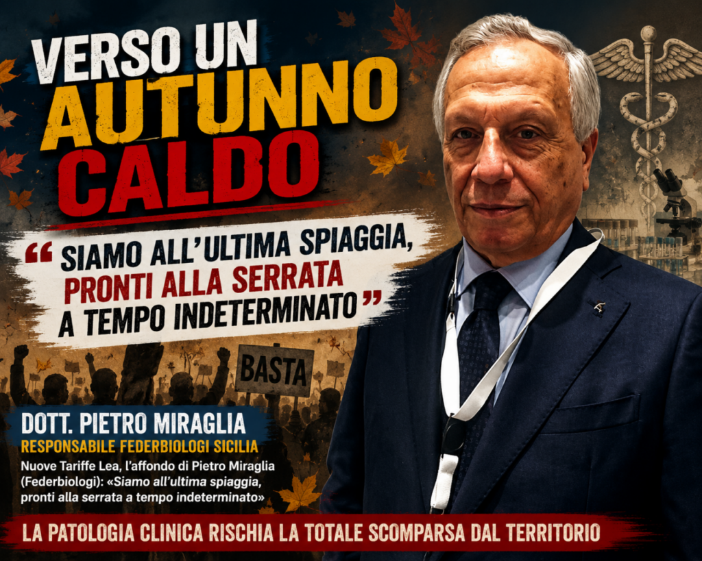 NUOVE TARIFFE LEA, l’affondo di Pietro Miraglia (Federbiologi): «Siamo all’ultima spiaggia, pronti alla serrata a tempo indeterminato»