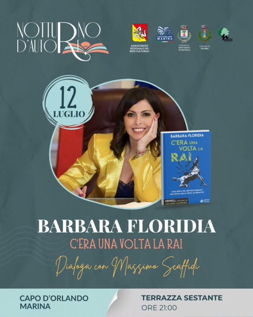 BARBARA FLORIDIA – Il servizio pubblico sul banco degli imputati: la Senatrice ospite della terza serata di “Notturno d’Autore” a Capo d’Orlando