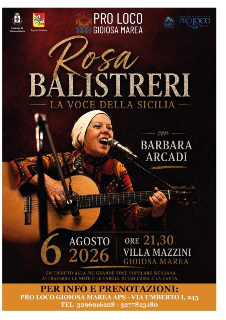 GIOIOSA MAREA – Omaggio a Rosa Balistreri: musica, memoria e identità siciliana