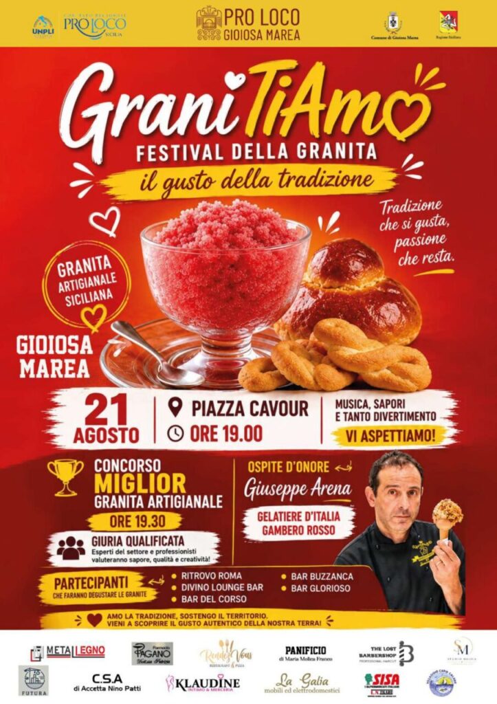 GRANITIAMO – A Gioiosa Marea il festival che celebra la granita siciliana tra tradizione, gusto e musica