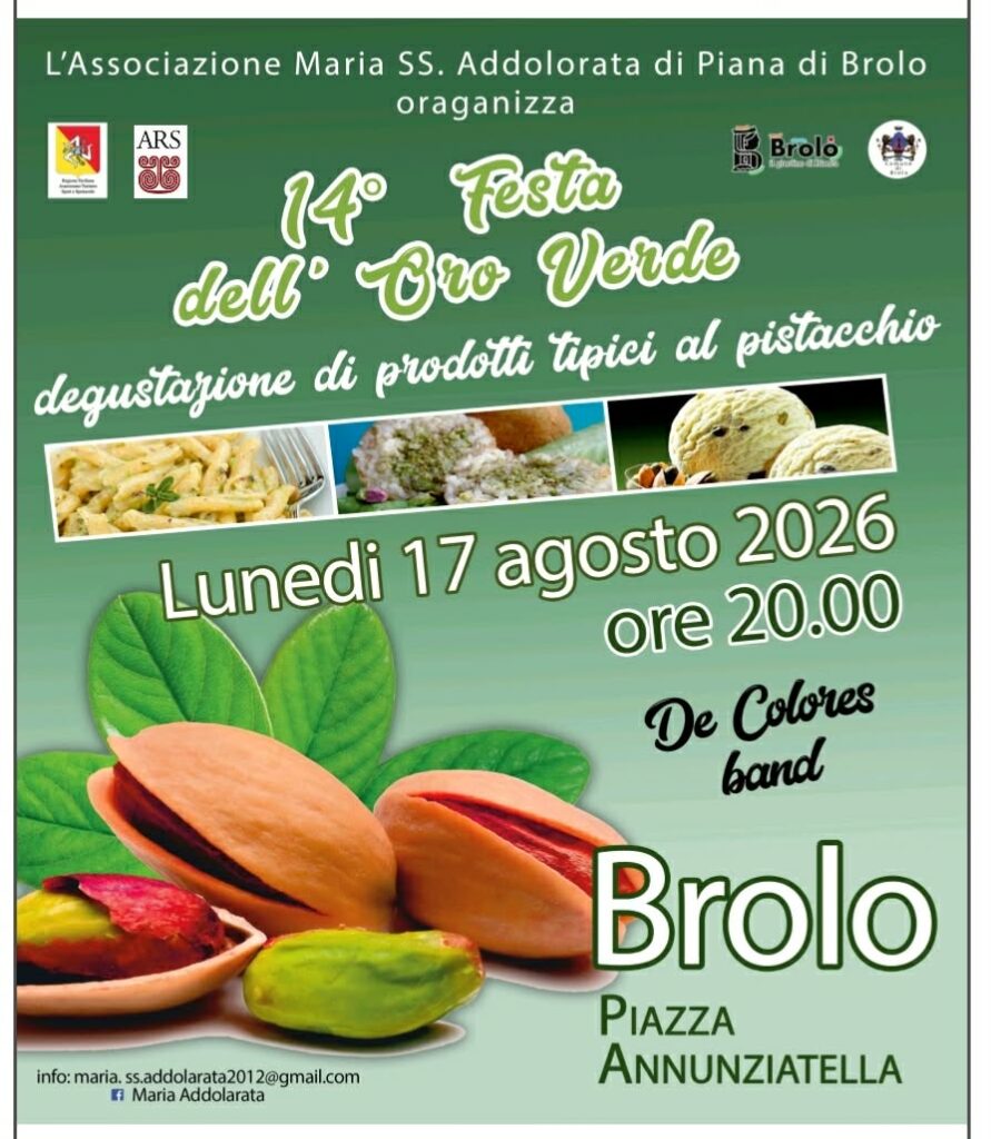 FESTA DELL’ORO VERDE – Brolo si prepara ad accogliere uno degli appuntamenti più attesi dell’estate