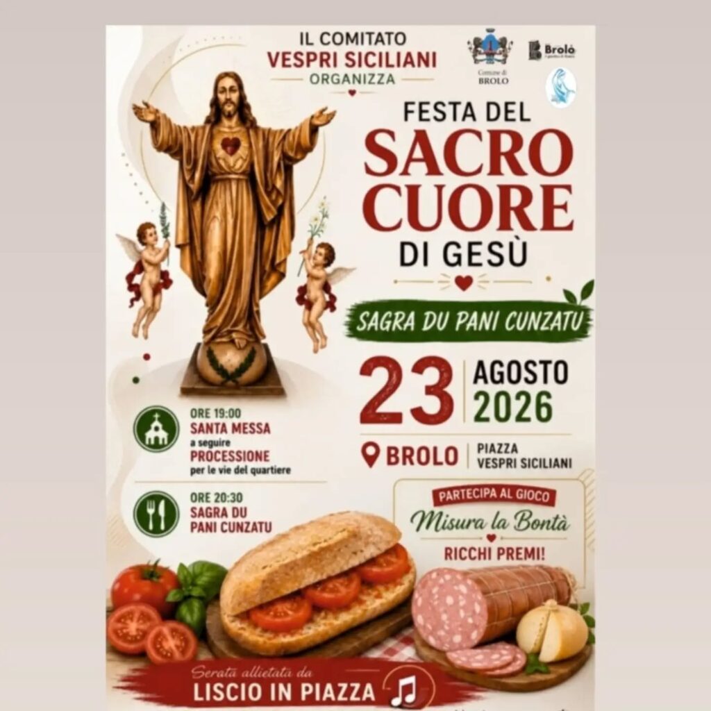 BROLO – Domani, domenica di Festa e la Sagra du Pani Cunzatu nel quartiere Vespri Siciliani