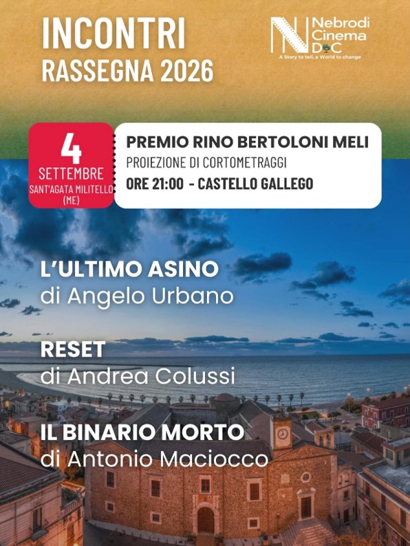PREMIO RINO BERTOLONI MELI – A Sant’Agata Militello il 4 settembre