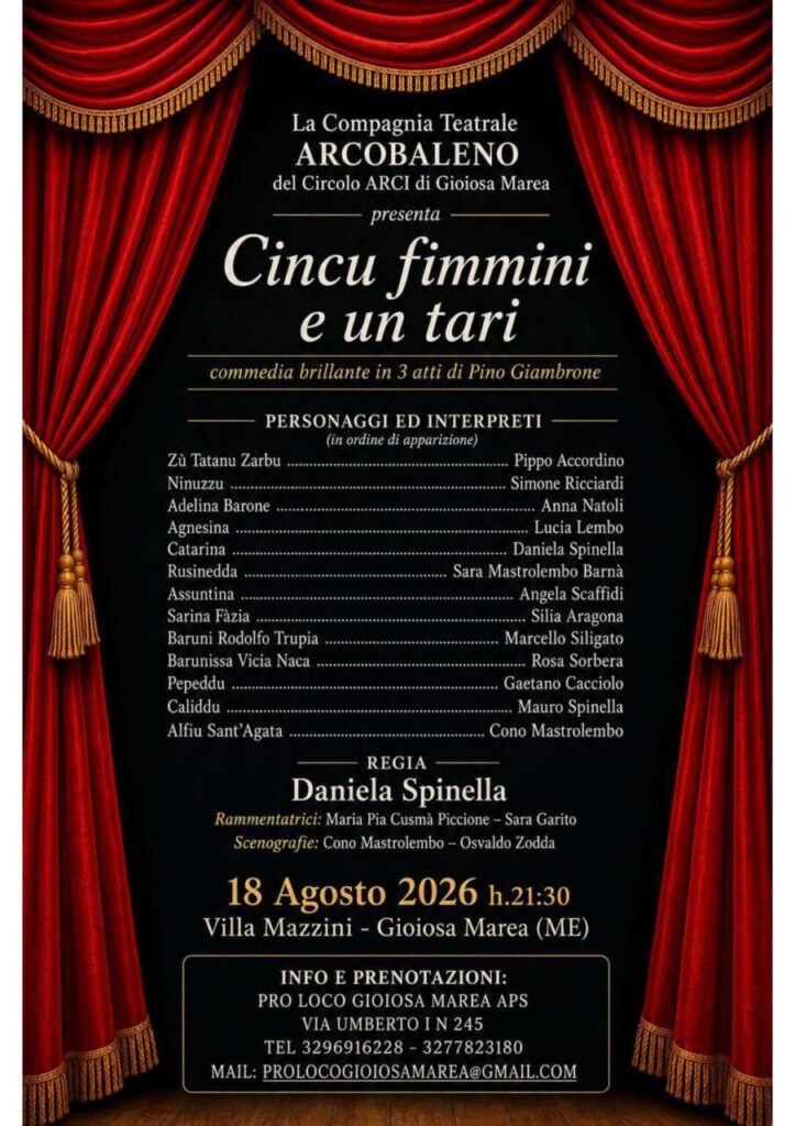 “A TEATRO…” – Due serate di commedia a Villa Mazzini per l’estate di Gioiosa Marea