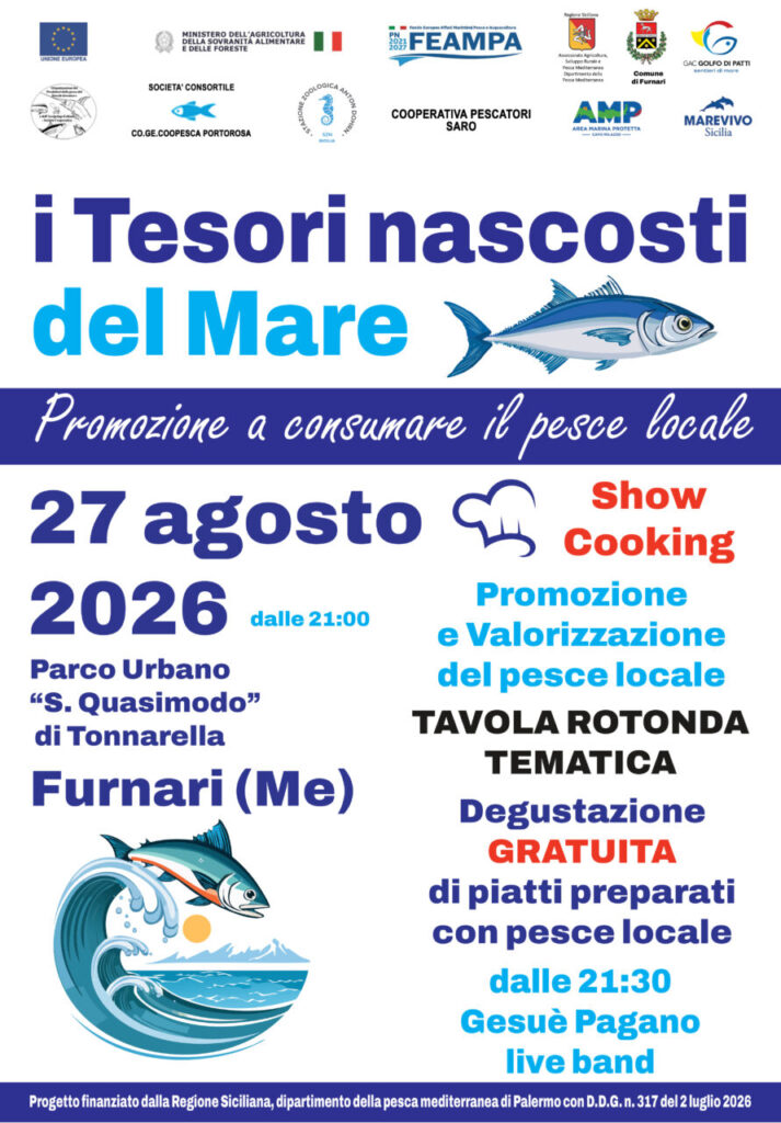 FURNARI – I tesori del mare a Tonnarella, evento per la valorizzazione del pesce dimenticato
