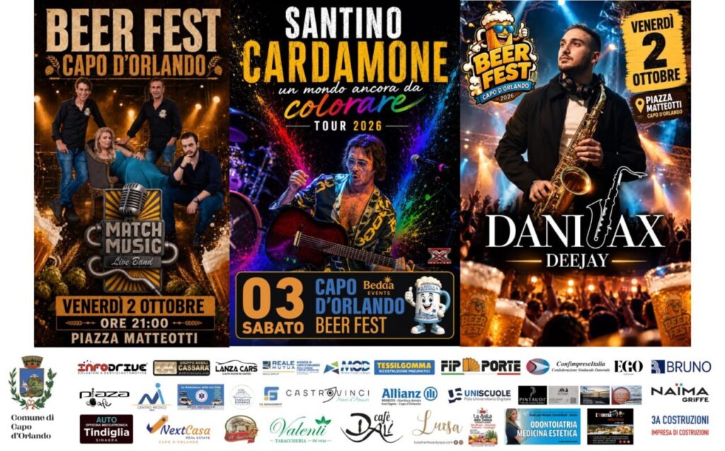 CAPO D’ORLANDO – Il Beer Fest torna in piazza Matteotti il 2 e 3 ottobre