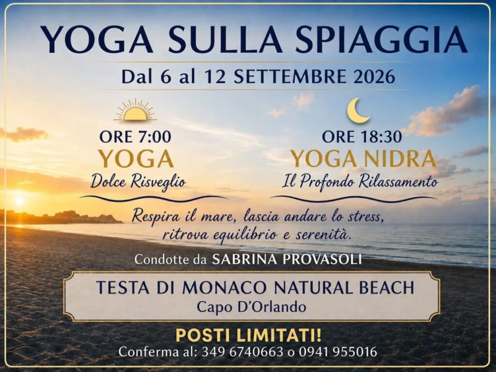YOGA DAVANTI AL MARE – A Testa di Monaco una settimana dedicata al respiro e al benessere