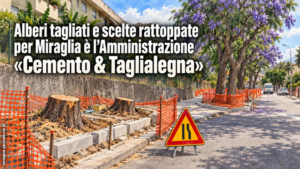 BROLO 2 – Alberi tagliati e scelte rattoppate per Miraglia è l’Amministrazione “Cemento & Taglialegna”