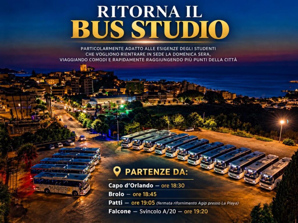 STUDENTI & UNIVERSITARI – Torna il “Bus Studio”: la domenica sera dai Nebrodi a Messina