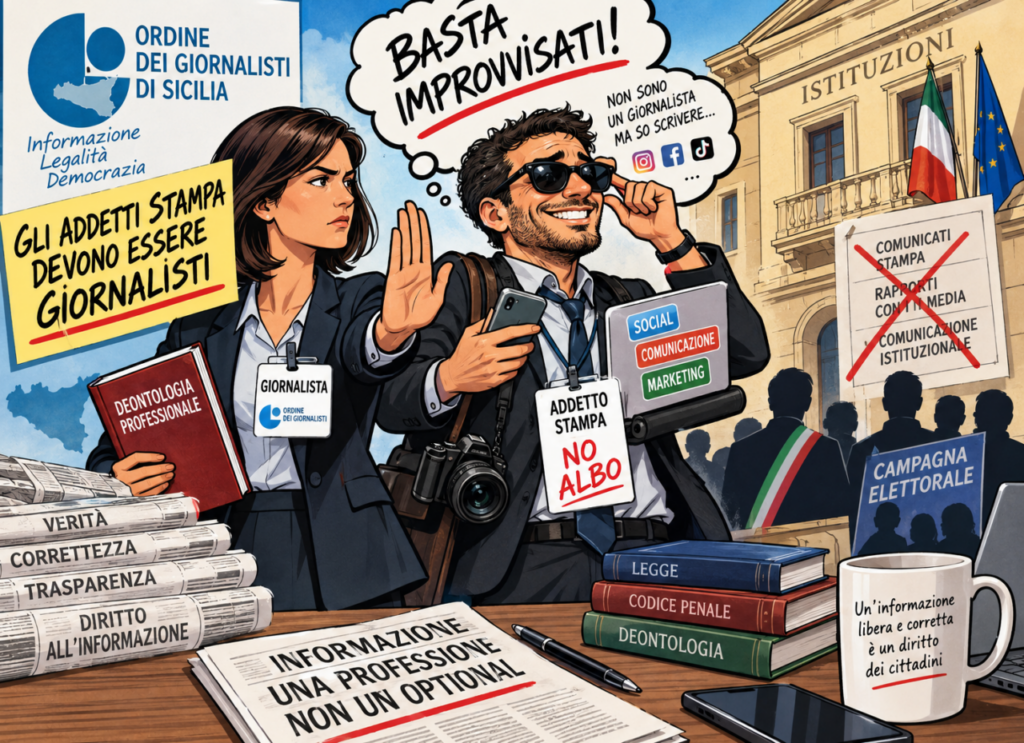 ADDETTI STAMPA – L’Ordine alza il muro: basta improvvisati nella comunicazione istituzionale