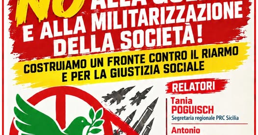 MESSINA – Alla Casa del Popolo un confronto contro guerra e riarmo