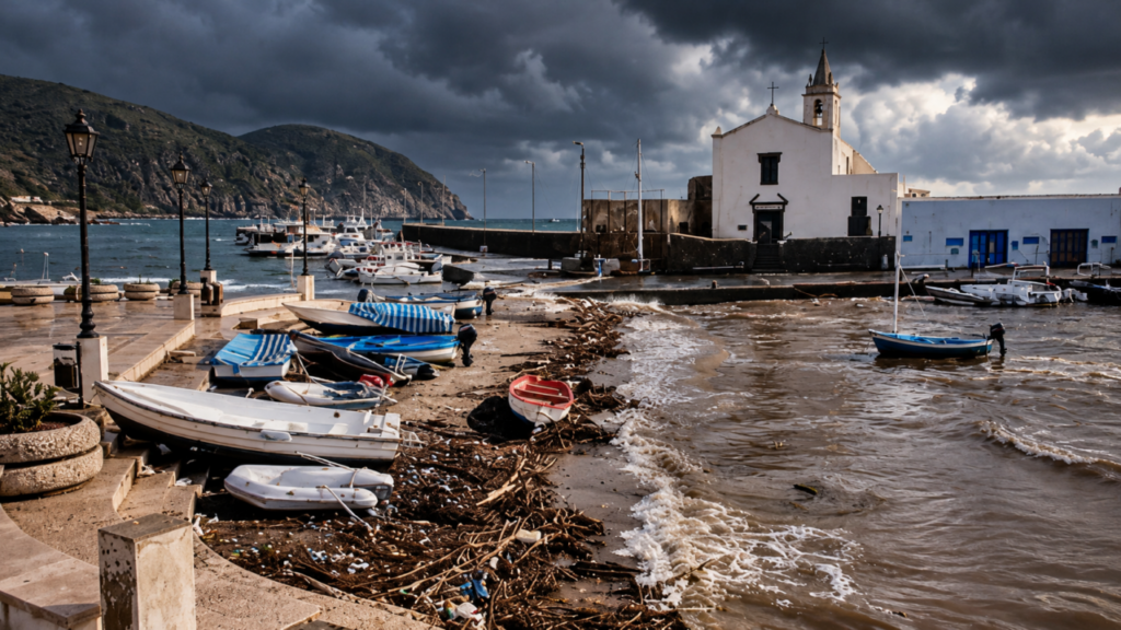 LA FOTO – La notte della paura: acqua e fango travolgono l’isola di Lipari